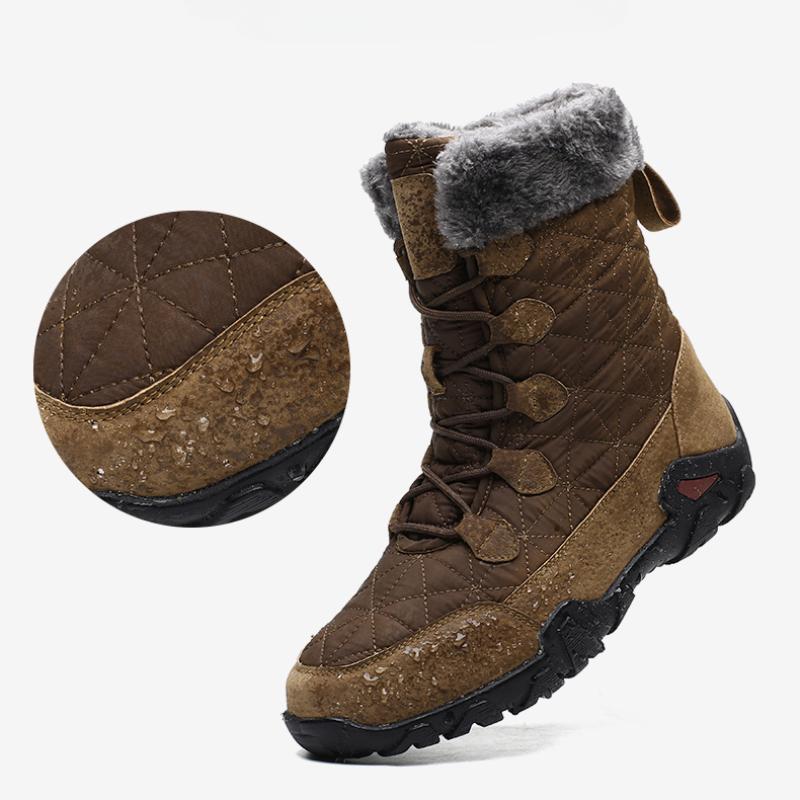 Winter Men's Warm Snow Boots High-top Outdoor Plush Shoes Plus Size 39-47