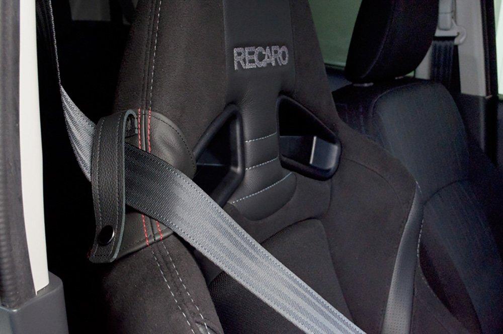 JADE Genuine Leather Seat Belt Guide for Recaro, Left and Right Common Natural Type,