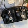 Y2K Style Summer Ocean Heart Keychain Ins Style Aesthetic Keyring Sweet Girly Keycord  Bag Pendant Gifts