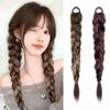 Double Ponytail Boxing Braided Hair Band Rubber Band Pony Tail Hairpiece  for Women