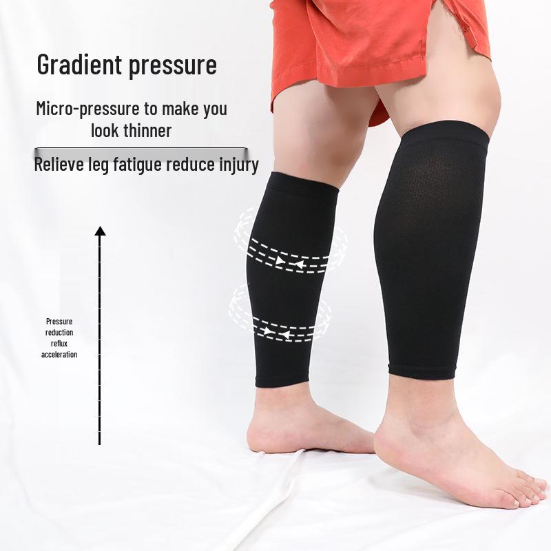 Plus Size Solid Color Compression Leg Sleeves for Outdoor Fitness