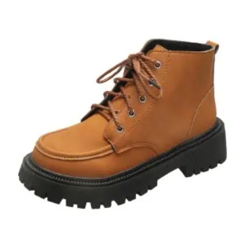 

Новые женские короткие ботинки на осень/зиму однотонные с круглым носком, модного дизайна, теплые модные ботинки 42