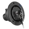 Round Water Inlet Fill Lock Tank Filling Port W Key for RV Yacht Camping Car TrailerBlack