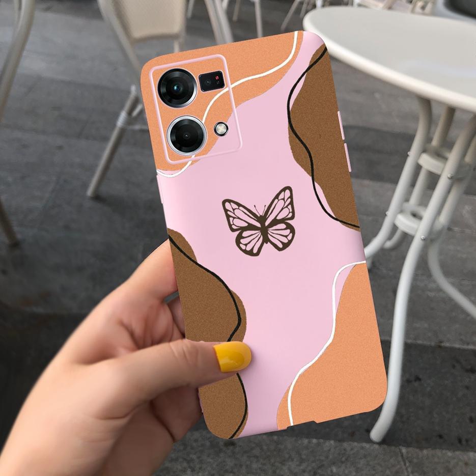 Für Oppo Reno7 4G Hülle CPH2363 Oppo F21 Pro 2022 Schöne Kunst Bemalte Abdeckung Weiche TPU Handyhülle Für Oppo Reno 7 F21 Pro Rückseite