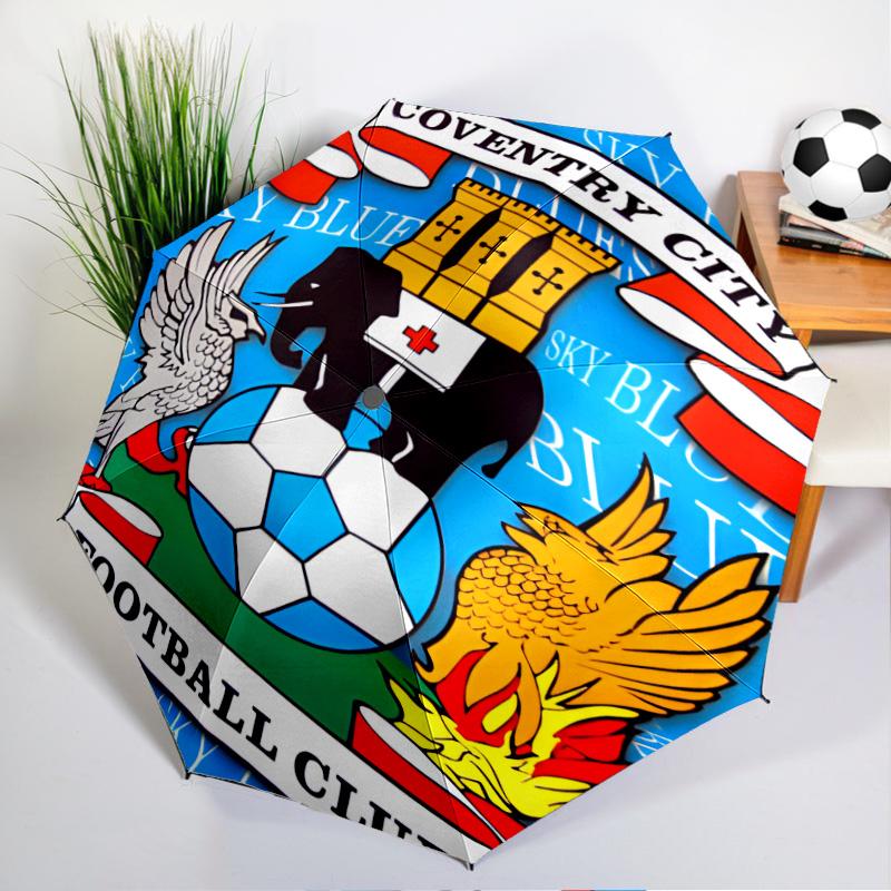 Newcastle United Crest Printed Automatic Umbrella, 8-Frame for Travel, camping, Casual Umbrella, Essential Gift for for family and friends