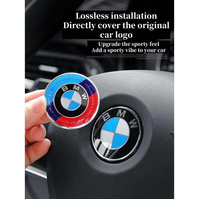 45MM Auto Lenkrad Abzeichen Emblem Aufkleber Auto Styling Für BMW 1 3 5 7 Serie M Performance M3 M5 F01 F20 F10 F13 F16 F34 E84