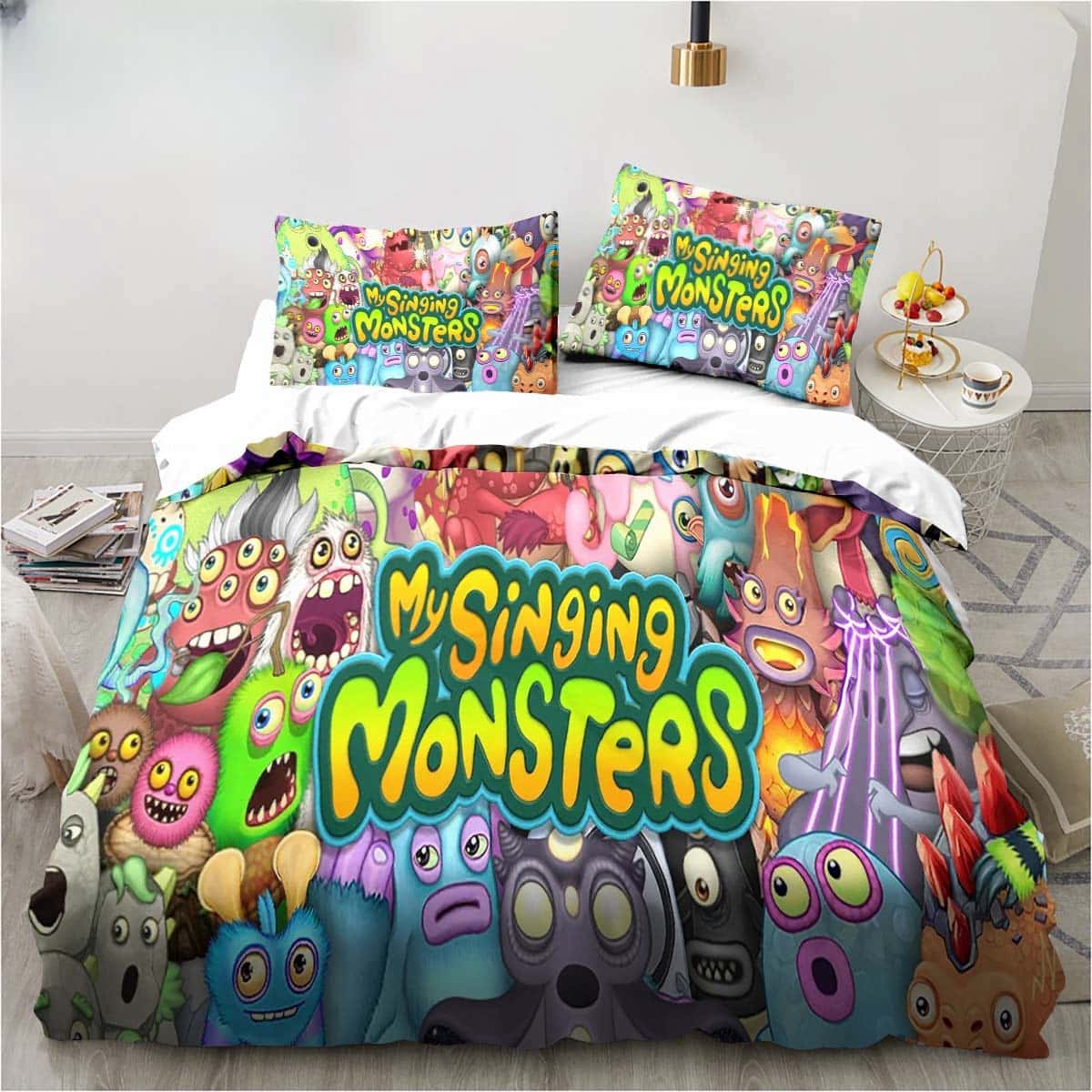 

3D Print My Game Singing Monsters Bedding Sets Comforter Quilt Bed Cover Duvet Cover Pillow Case 2-3 Pieces Sets Kids Adult Size 140x200cm 3pcs