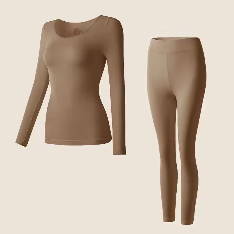 2er Pack Damen Thermo-Unterwäsche - Nahtlose spurenlose Unterhemden, Leichte warme Basisschicht geeignet für Herbst und Winter