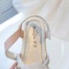 New Princess Shoes Girl Sandals with Tulle Rose Decor Little Girls Dress Shoes for Summer School Runway Performance shoes I05252