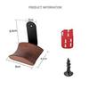 Headphone Hook Holder, Hanging Bracket, Headphone Stand, Hook, Wall Mount, Walnut Wood Headphone Holder For Headphones, Studio And Pc Gaming (walnut)