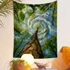 "Whimsical Forest Spiral Art Design" Patterned Tapestry Home Decor, Suitable for Bedroom and Living Room, Gift