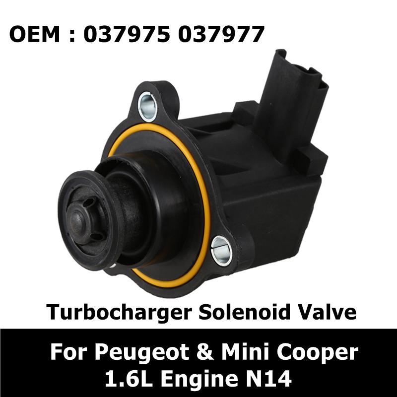 037975 037977 Turbocharger Solenoid Valve Blow Off Valve Adapter 11657566324 11657578683 For Mini Cooper 1.6L  N14 Peugeot 3008