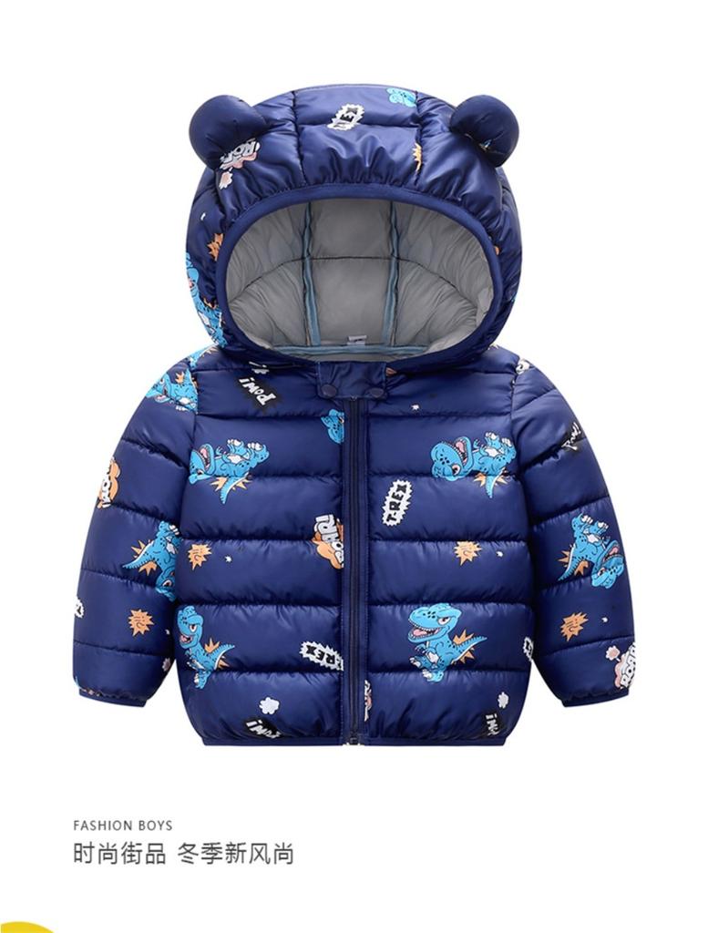Autumn and Winter Cartoon  Jacket Children's Down Cotton Clothes Boys and Girls Cotton Clothes Children 2-6 Years Old Light Baby Jacket
