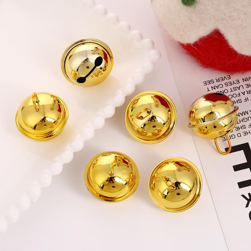 3CM Gold Large Hole Keychain and Pet Collar Bell Pendant - Christmas Decoration