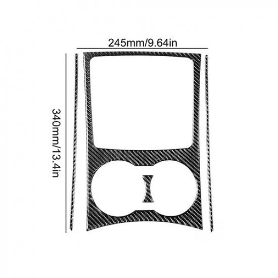 4Pcs For Chrysler 300 Carbon Fiber Interior Transmission Cupholder Cover Trim