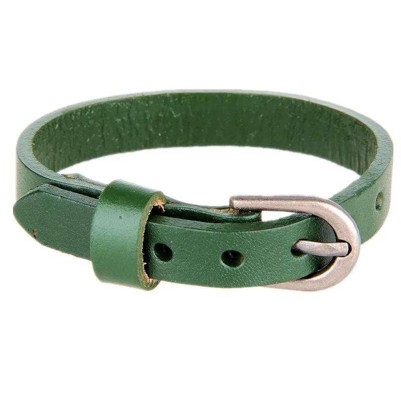 Leather Men Bracelet Simple Strap Belt Adjustable Bracelets Bangles Wrist Buckle Fashion Males Trendy Jewelry