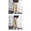 Mens American Style White Loose Straight Floor Drape Casual Suit Pants