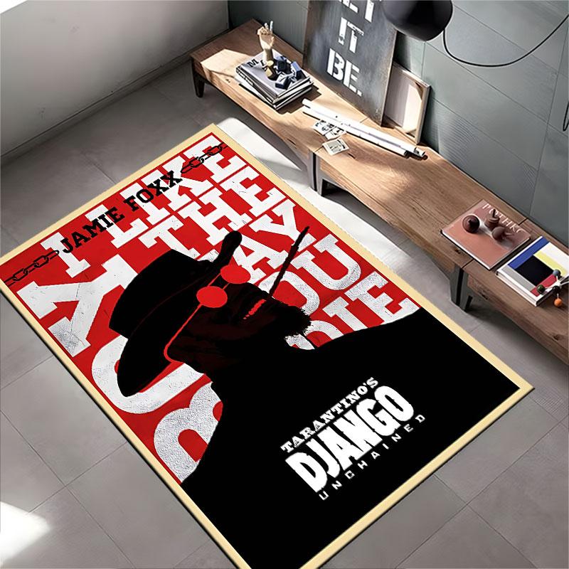 "Django Unchained Poster Rug" Suitable As a Non-slip Mat for the Living Room or Bedroom Sofa
