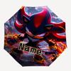 1pc Dark Sonic Custom Name Automatic Folding Umbrella, Durable Plastic & Iron, Lightweight for Outdoor Daily Use  S1230034
