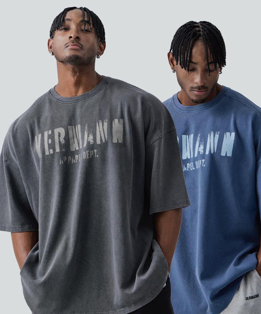 Beleumaneopaeleol Heavy Cotton Pigment Essential Oversized Short Sleeve T-Shirt 3 Colors