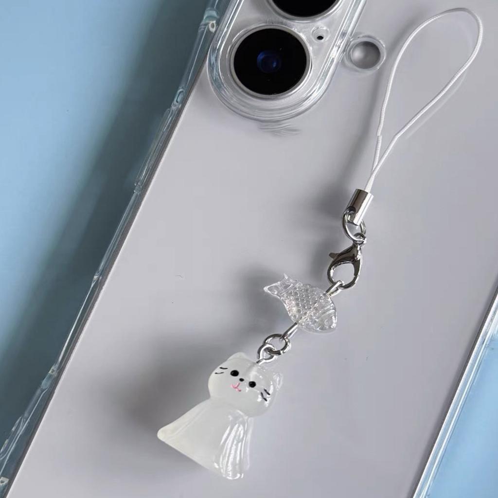 Cat and Fish Mobile Chain Multifunctional Phone Chain Fashion Mobile Strap Cuteness Phone Lanyard for Daily Party Use