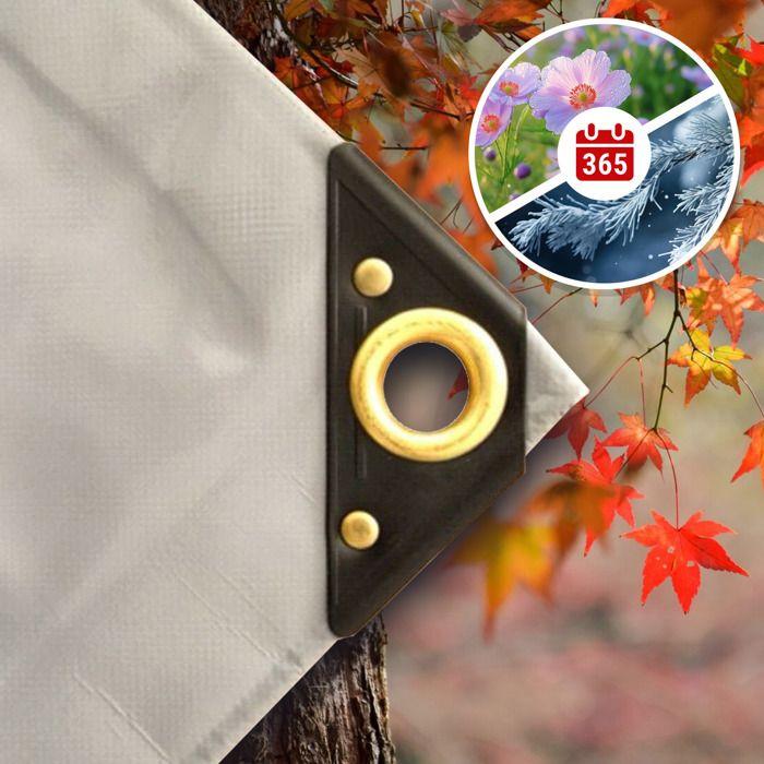 Bâche de Protection PVC 6x8m, Grise 650g/m², Imperméable - Boni-Shop