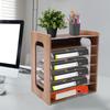 7Tier High-density Board Widen Wood Office Paper Organizer For Desk Desktop File Holder Desk Letter Tray & A4 Paper Sorter