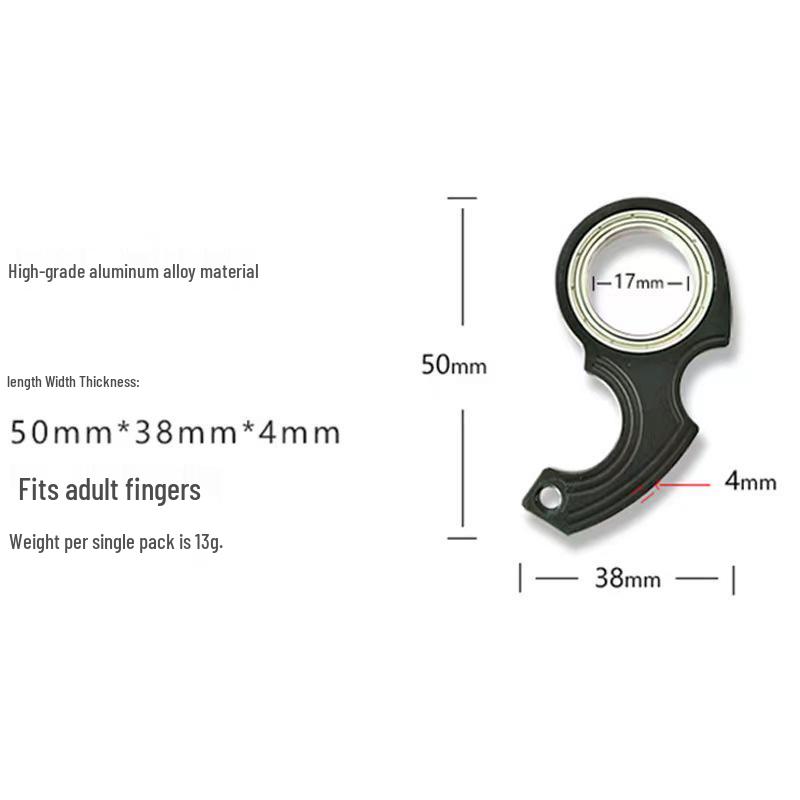 Second Gen Fingertip Fidget Keychain Spinner - Anti-Anxiety Toy