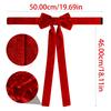 1/2pcs Christmas Bows Christmas Staircase Wreath Bows for Christmas Tree Topper Wreaths Mantle
