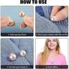 6 Pieces Artificial Pearl Brooch Pins Anti-Exposure Neckline Safety Pins Sweater Shawl Clips for Women Girls Wedding Party Decorations, 2 Styles
