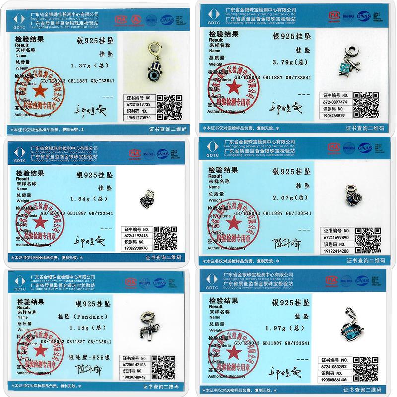 Blue Original 925 Silver Charms Beads Pendans Devil's Eye Love Heart Charms For Women Bracelets DIY Charm Jewelry Gift