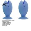 Toothbrush Holder for Glass Surface 2PCS Fish Shape with Strong Suction Cup Hygienic Soft Silicone Quick Drain Bathroom Organizer