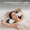 Ergonomic Memory Foam Pillow | Supportive, shaped with Mesh Panels, for Bedroom Black