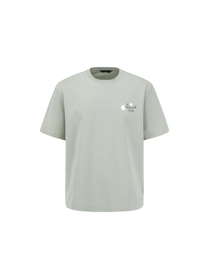 AND Z Men'S) Graphic Front Embroidery Short Sleeve T-Shirt_Blf2Tr1031Gn
