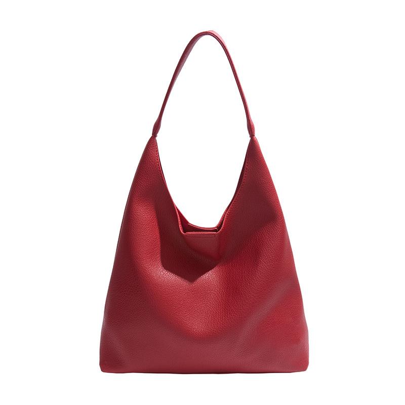 Large Capacity Casual Handbag Bag Women's Trendy Texture Shoulder Bag Lazy Style Fashion Underarm Tote Bag