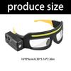 Lunettes Lampe Frontale Rechargeables Avec Capteurs de Mouvement Et Commande Tactile Pour Éclairage Mains Libres Lors d'Activités Extérieures