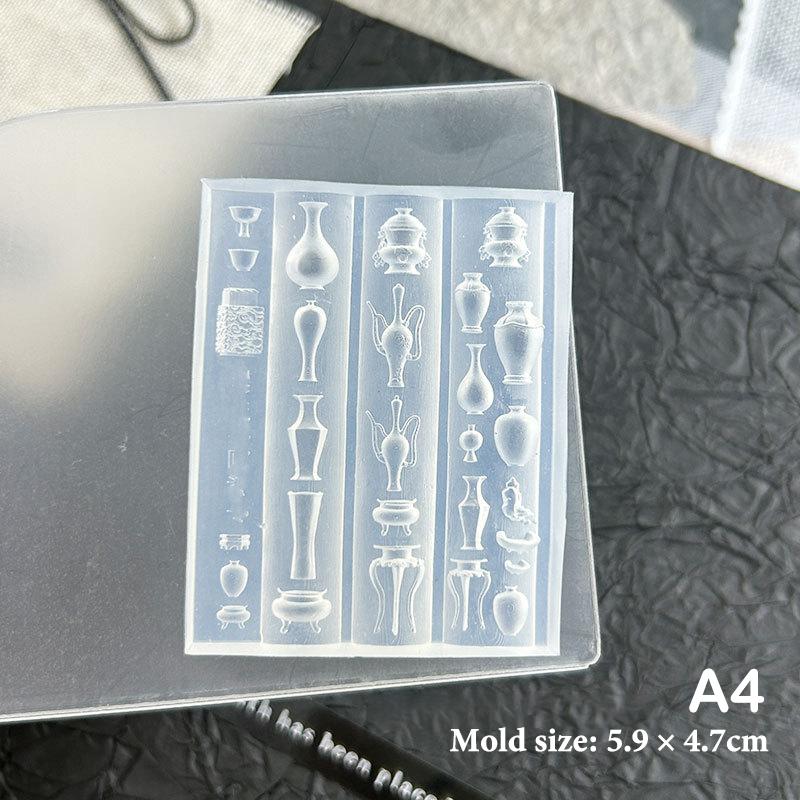 

Mini Silicone Mold for Nail Art, DIY Manicure Tool, Relief Stamp, Chinese Style, Relief, Nail Decoration Accessories