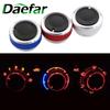 3pcs Per Set Aluminum Alloy Car Styling Air Conditioning Knob AC Knob Heat Control Switch Button Knob For Ford Focus MK2