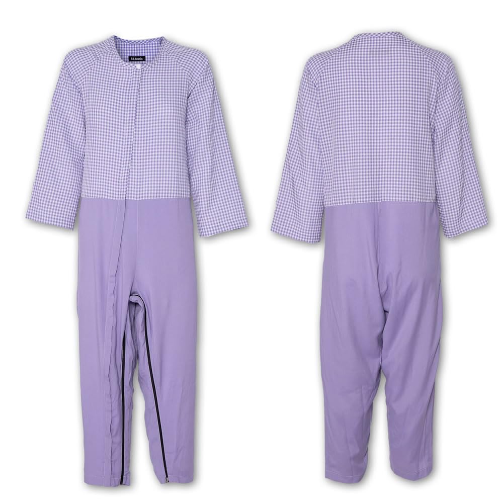 

Пижама для ухаживающего мужчины и открытая, легкая, предотвращающая подгузник BB001PPS Женская, Спереди, Чистая, Смены, Фиолетовая, Маленькая, фиолетовый