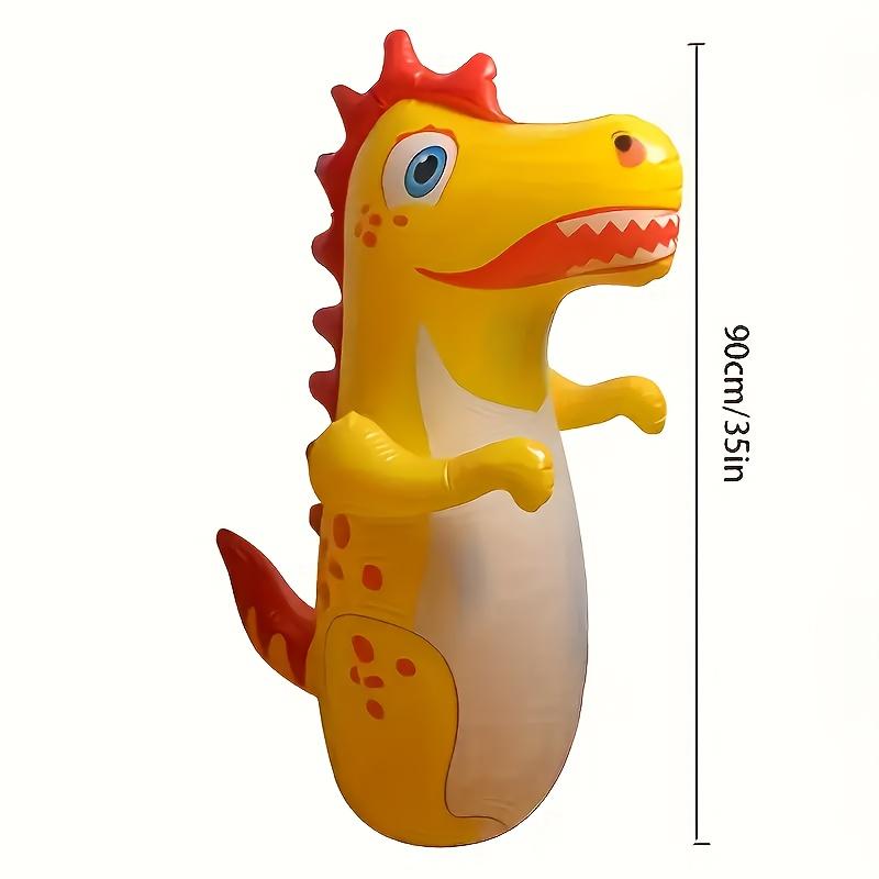 Durable Colorful 1pc Inflatable Boxing Bag Children's Vertical Non-Falling Dinosaur Toy PVC Pink/Green/Yellow for Sports and Fun