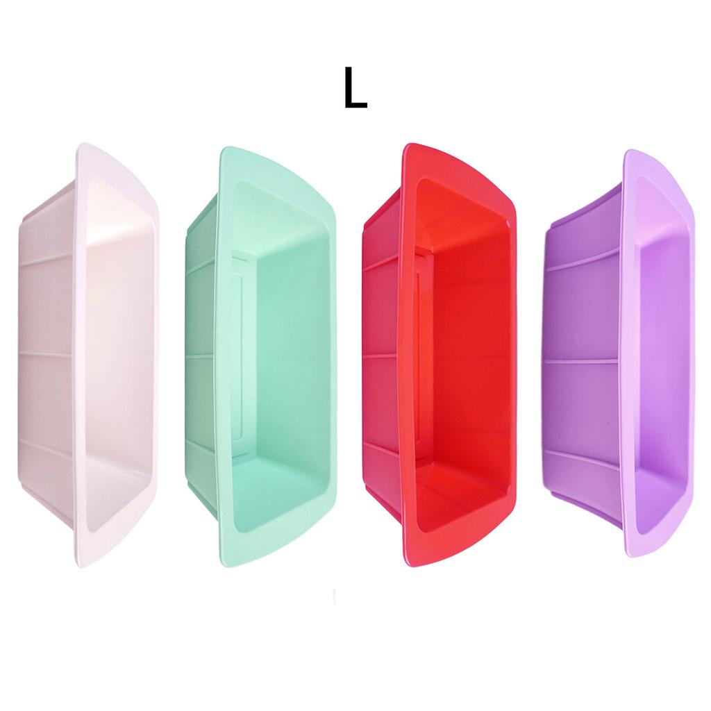 4pcs Silicone Baking Cake Mold Easy To Demold Rectangular Toast Mold Silicone Baking Tray for Household Oven Kitchen Baking Tool