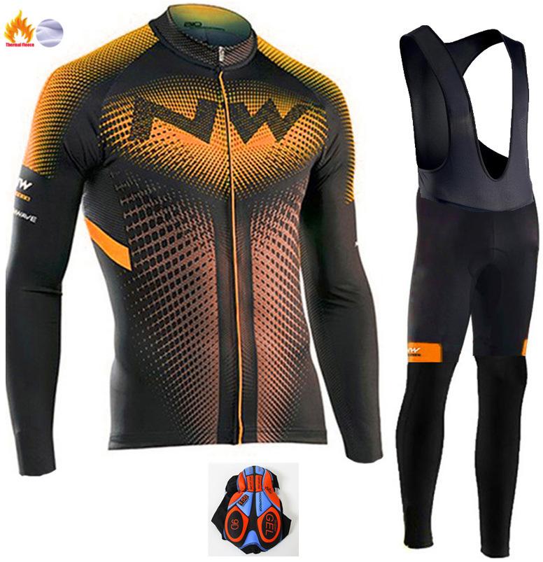 2026 Winter Warm Cycling Suit Set, Tour De France Edition Winter Cycling Suit Long Sleeve Fleece Thickened Warm Windproof Cycling Suit