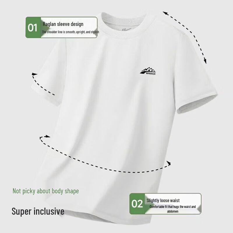 Warrior Men's Pure Cotton Short Sleeve T-Shirt