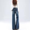 American retro low-rise brown flared pants slim-fitting and thin autumn and winter jeans women's & trousers extended