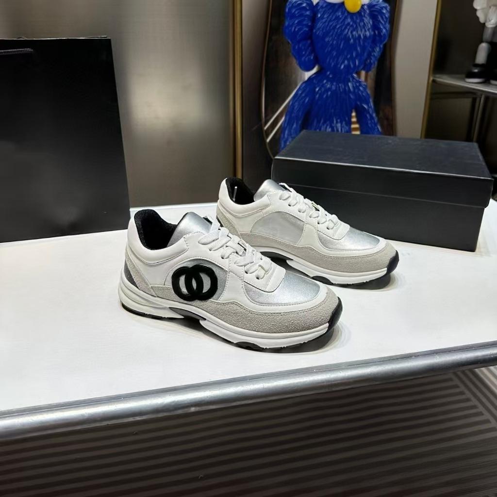 Scarpe donna nuove platform rialzate in pelle scarpe bianche in pelle e mesh scarpe sportive versatili donna