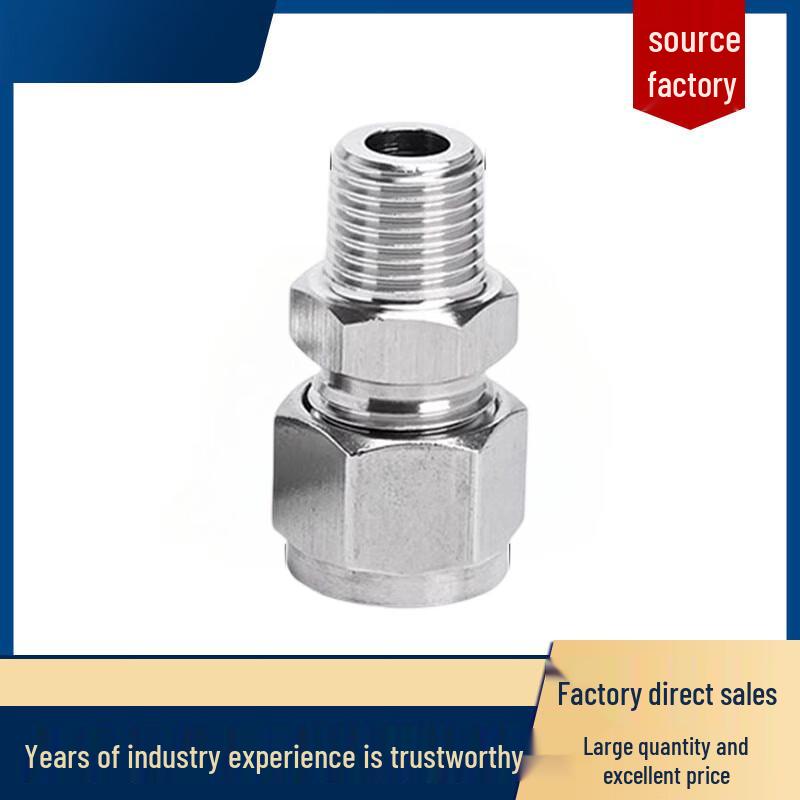 Lukun 304 Stainless Steel Double Ferrule Straight Tube Fitting