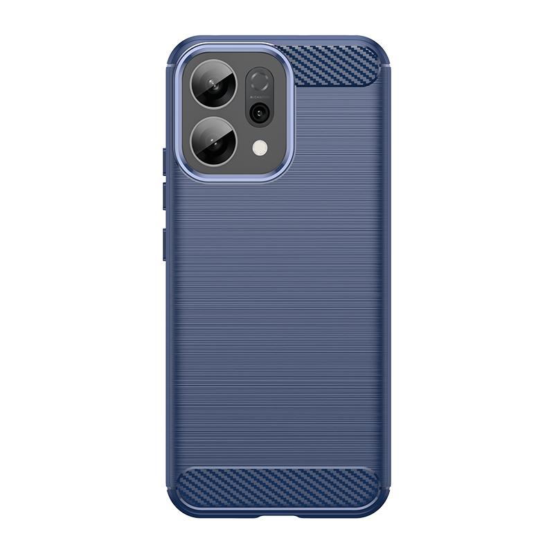 

For Reno 14 Pro Case Cover OPPO Reno 14 Pro Capas Phone Bumper Back Shockproof Carbon Fiber Soft TPU For Fundas OPPO Reno 14 Pro Oppo Reno14 Pro синий