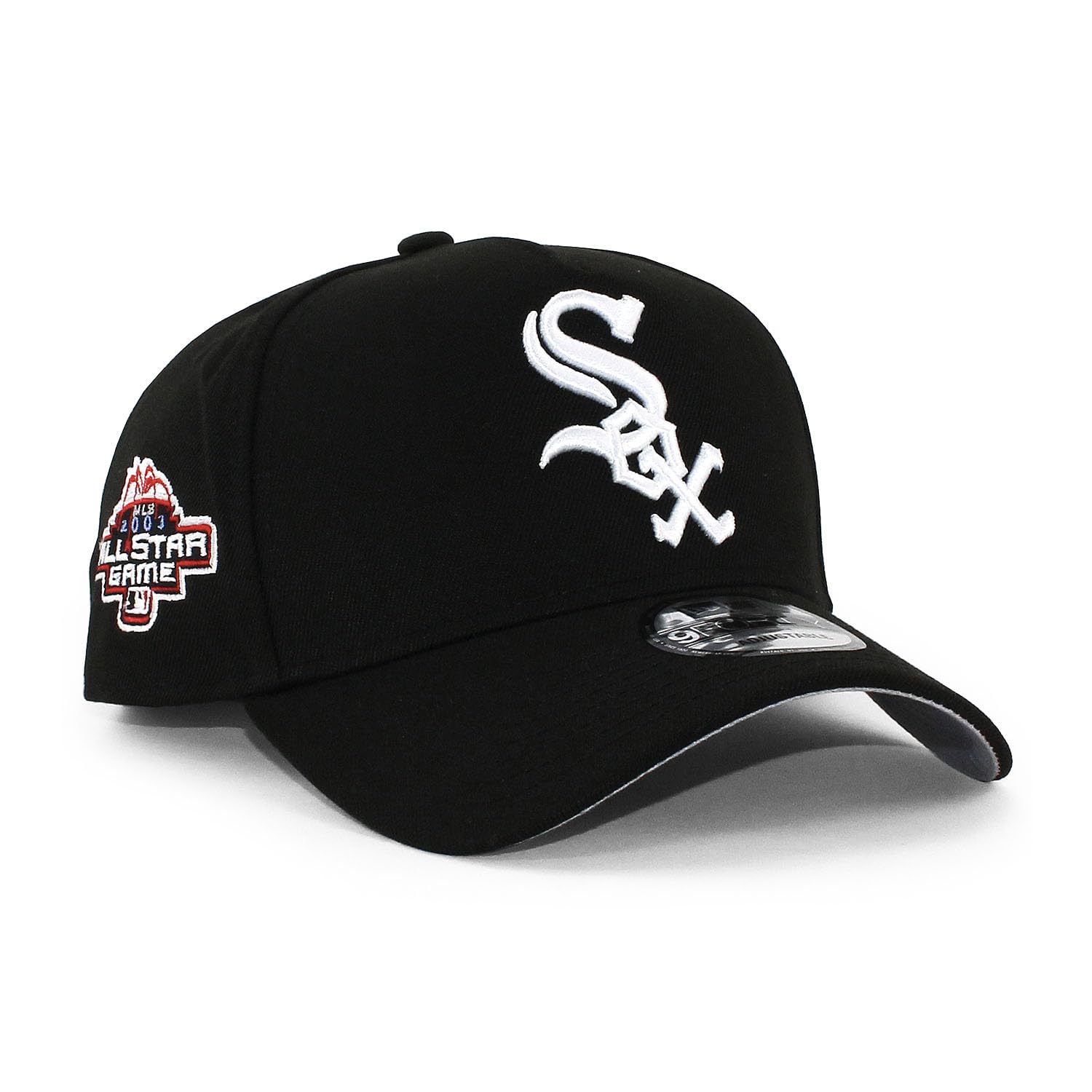 

Эксклюзивная кепка New Era 9FORTY Snapback 940 MLB MiLB NFL NBA с цветным козырьком и боковым патчем White Sox AS EU/AU (Чикаго (2003 Черный)) [Использовал]