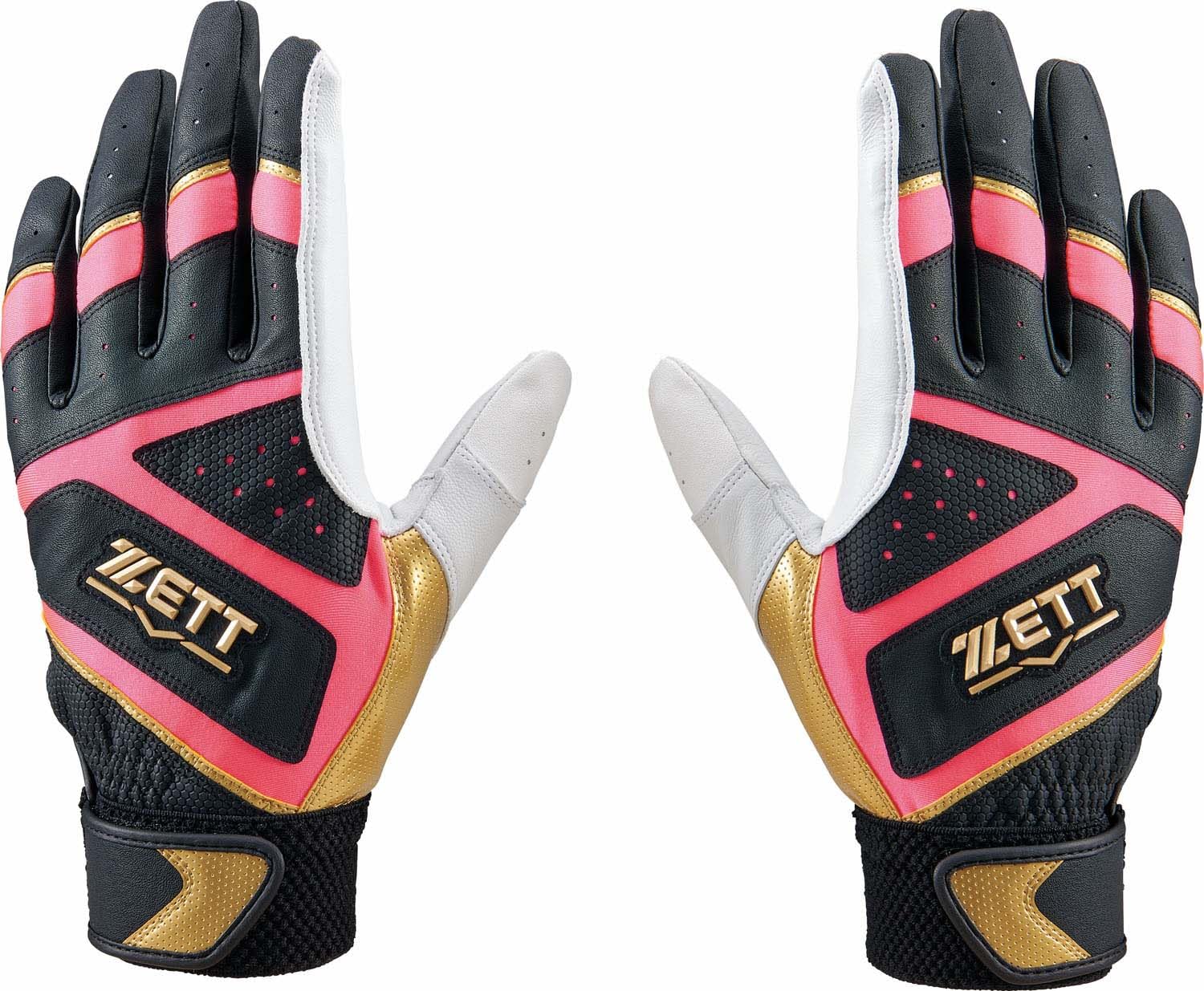 

ZETT Batting Gloves for Both Hands Black x Pink M BG16621A (1961)