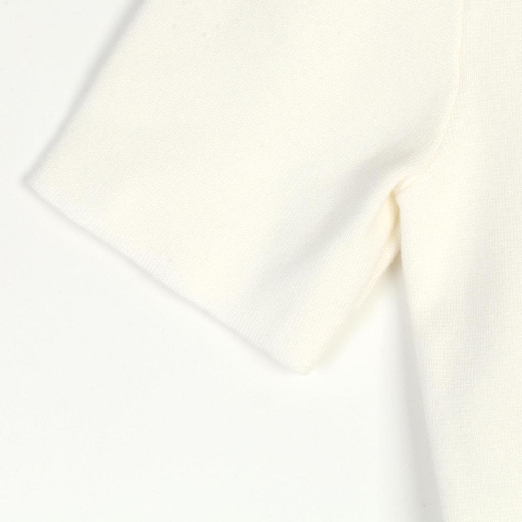 D's New Spring/Summer Cartoon Age-Defying Polo Collar Pleated Knitted Dress with Zipper